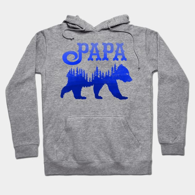 Papa Bear (Blue) Hoodie by HammerApparel